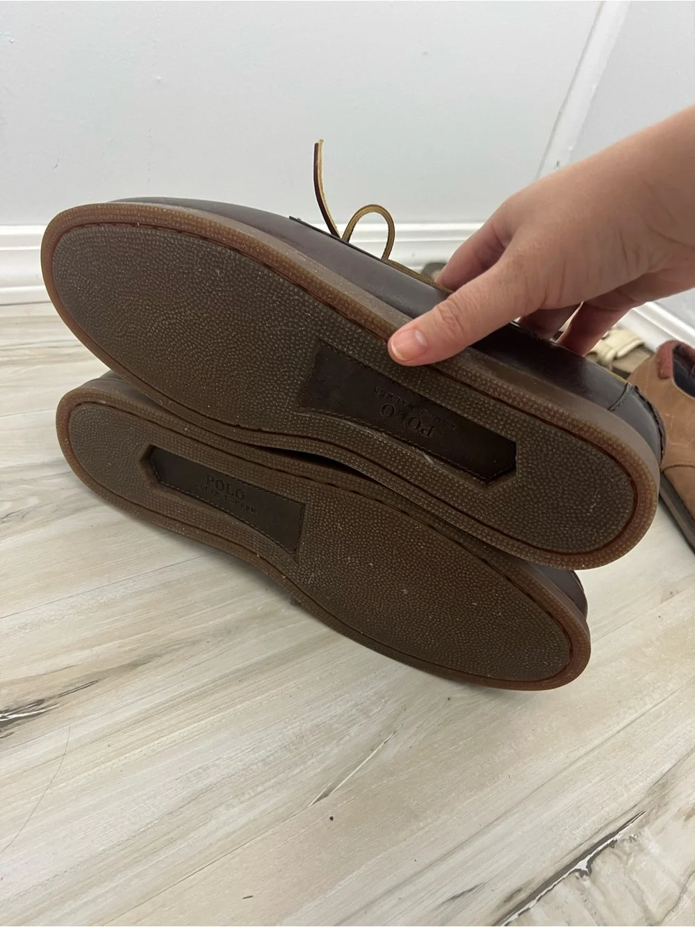Polo Ralph Lauren Classic Brown Leather Shoes Loafers
